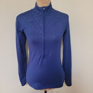 Nike Blue Snake Skin Print Pullover Jacket With Thumb Holes